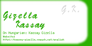 gizella kassay business card